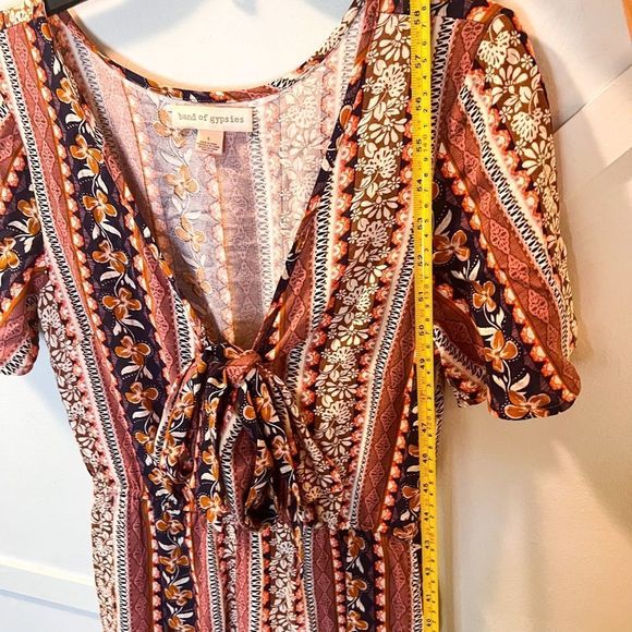 Band of Gypsies floral striped jumpsuit / romper Size Small. - Picture 9 of 9